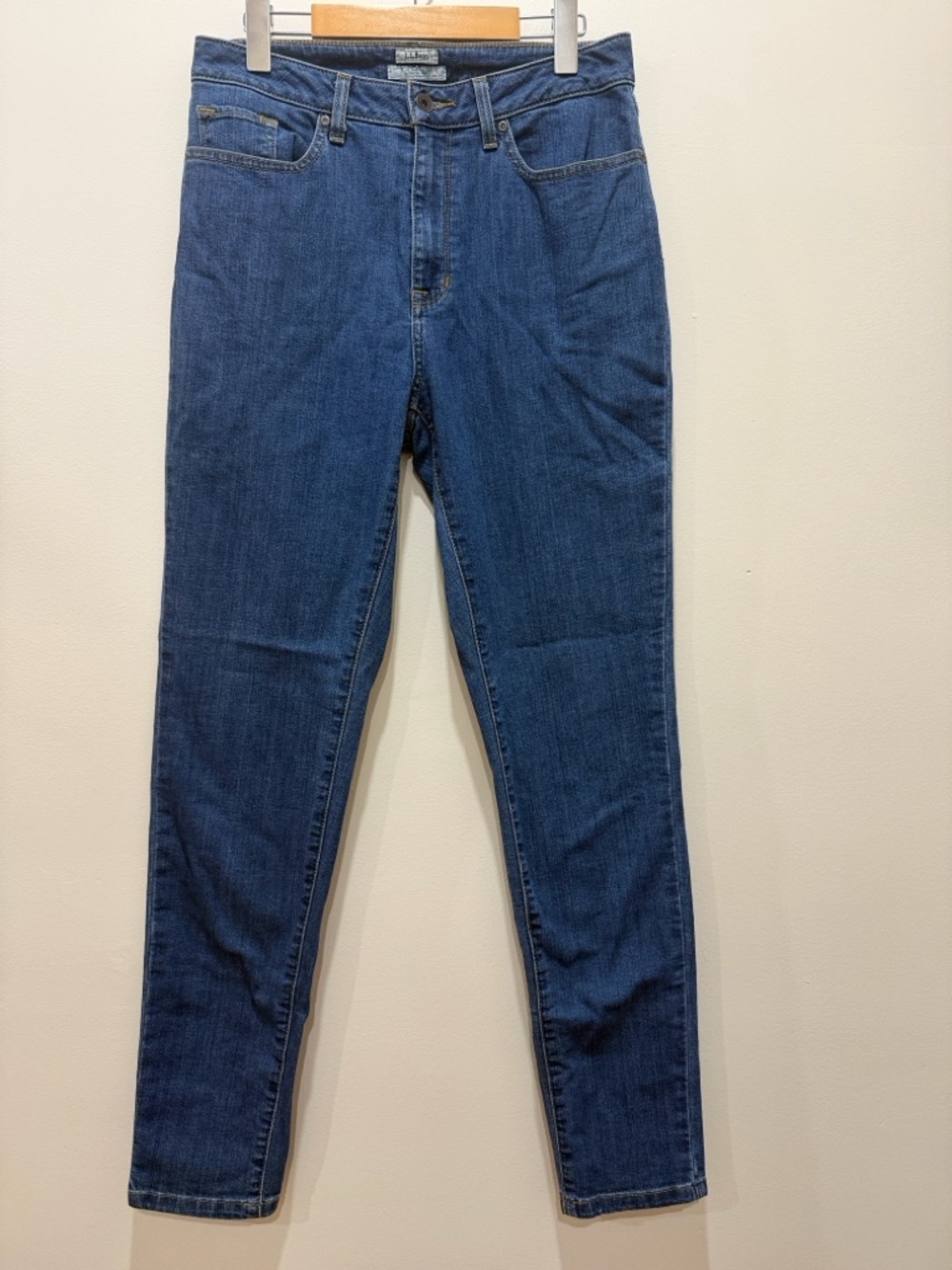 L.L. Bean Classic Fit Straight-Leg Jeans in Blue Medium Tall Length - Picture 3 of 14